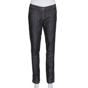 Pre Owned Dolce & Gabbana Black Denim Zipper Hem Regular Fit Jeans M