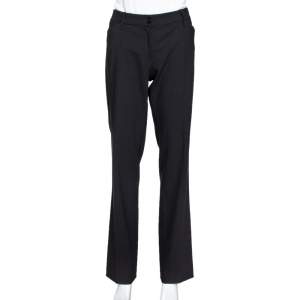 Dolce & Gabbana Black Stretch Wool Tailored Pants L
