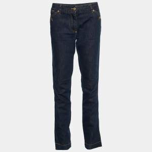 Pre Owned Dolce & Gabbana Indigo Dark Wash Denim Straight Fit Jeans L