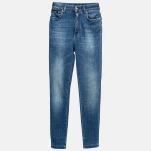 Pre Owned Dolce & Gabbana Blue Denim Slim Fit Jeans XS Waist 24"