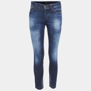 Pre Owned Dolce & Gabbana Blue Denim Pretty Skinny Jeans M Waist 28"
