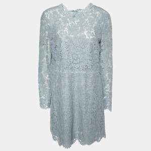 Pre Owned Dolce & Gabbana Light Blue ace Mini Dress L