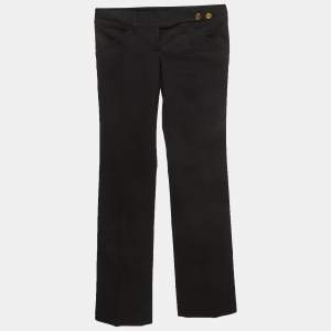 Pre Owned Dolce & Gabbana Black Cotton Trousers S