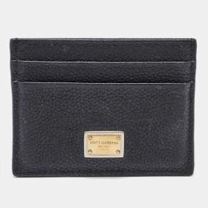 Dolce & Gabbana Black Leather Card Case