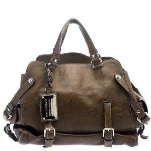مملوكة مسبقًا Dolce & Gabbana Brown Leather Miss Forever Tote