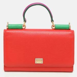 Dolce & Gabbana Multicolor Leather Miss Sicily Von Chain Clutch