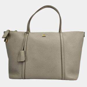 Dolce & Gabbana DG Beige Leather Tote Bag