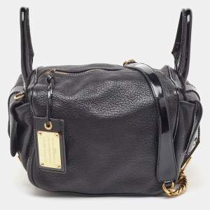 Pre Owned Dolce & Gabbana Black Buckle Strap Leather Satchel