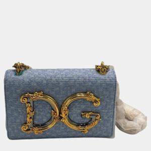 Pre Owned Dolce & Gabbana DG Girls in Light Blue Shoulder Bag