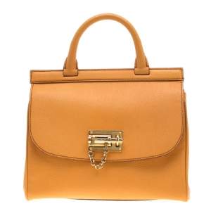 Pre Owned حقيبة دولتشي أند غابانا مونيكا متوسطة يد علوية جلد مُستردة