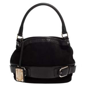 Dolce & Gabbana Black Suede and Leather Miss Loop Hobo
