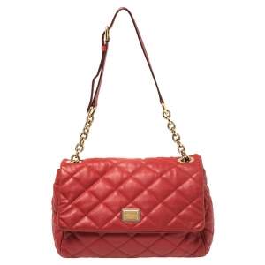 مملوكة مسبقًا Dolce & Gabbana Red Quilted Leather Miss Kate Shoulder Bag