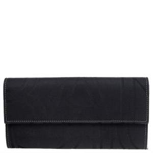 Dolce & Gabbana Black Jacquard Flap Continental Wallet