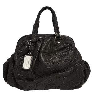 Dolce & Gabbana Black Leather Miss Curly Satchel 