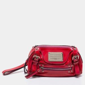 Pre Owned Dolce & Gabbana Pink Patent Leather Miss Easy Way Wristlet Clutch