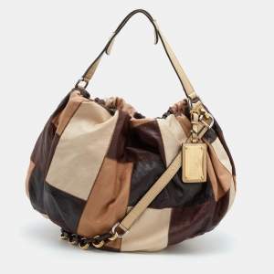 Dolce & Gabbana Multicolor Patchwork Leather Miss Night and Day Hobo