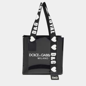 Pre Owned Dolce & Gabbana Black PVC Street Shopper Tote