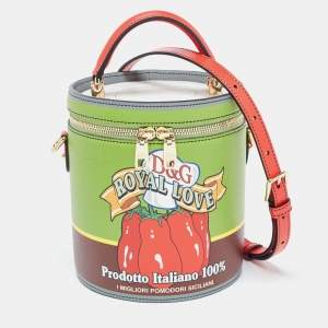 Pre Owned Dolce & Gabbana Multicolor Leather Royal Love DG Girls Top Handle Bag