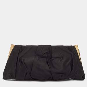 Dolce & Gabbana Black Satin Miss Lady Clutch