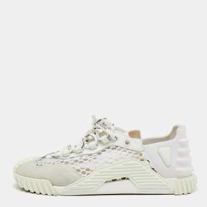 Dolce & Gabbana White Suede, Neoprene and Mesh NS1 Sneakers Size 38