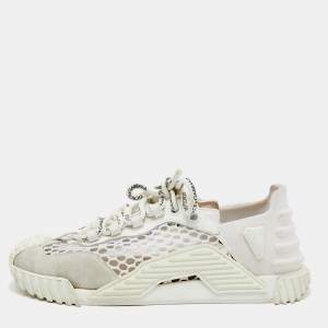 Dolce & Gabbana White Suede, Neoprene and Mesh NS1 Sneakers Size 36