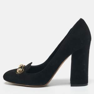Dolce & Gabbana Black Suede Stud Pumps Size 41