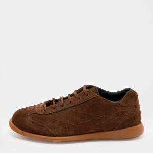 Dolce & Gabbana Dark Brown Suede Low Top Sneakers Size 42