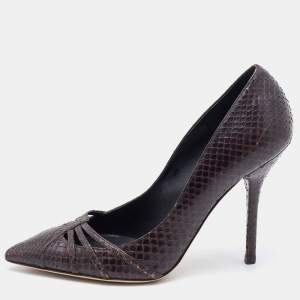 Dolce & Gabbana Dark Brown Python Pumps Size 36.5