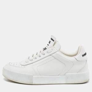Pre Owned Dolce & Gabbana White Leather Roma Sneakers Size 38