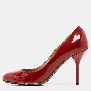 Dolce & Gabbana Dark Red Patent Leather Pumps Size 39