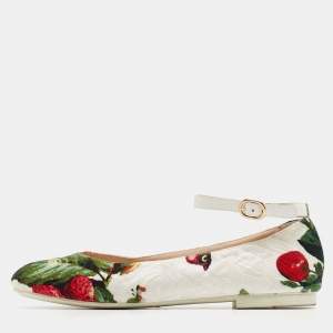 Dolce & Gabbana Multicolor Lurex Fabric Ballet Flats Size 38