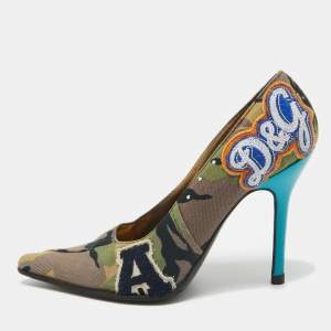 Dolce & Gabbana Multicolor Denim Pointed Toe Pumps Size 36