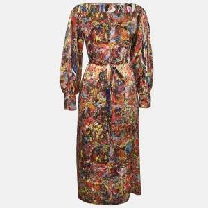 Dries van Noten Multicolor Silk Long Dress M