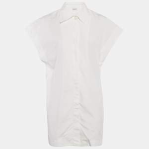 Dries van Noten White Cotton Button Front Shirt Dress S