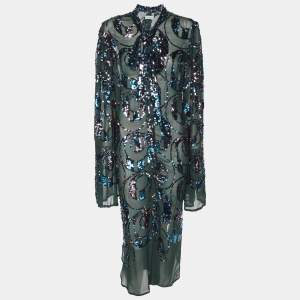 Dries van Noten Multicolor Sequined Knit Cardigan M