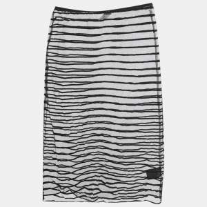 Pre Owned تنورة دريز فان نوتن تول شفاف مخطط سوداوي بقلم رصاص صغيرة