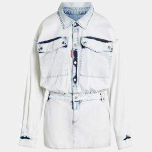 Dsquared2 Blue Denim Jacket Like Dress XS