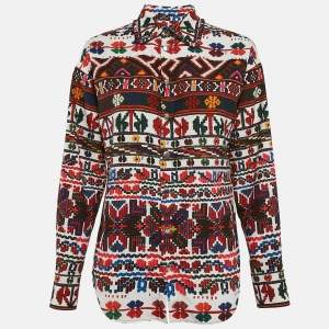 Dsquared2 Multicolor Printed Sateen Easy Dean Shirt S