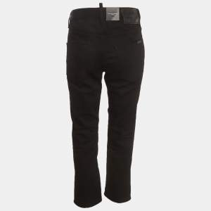 Pre Owned Dsquared2 Black Denim Cool Girl Cropped Jeans M/Waist 34" 