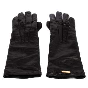 Dsquared2 Black Leather Gloves