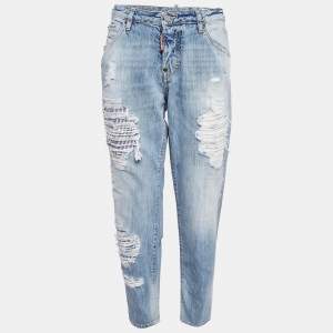 Dsquared2 Blue Distressed Denim Jeans M Waist 33"