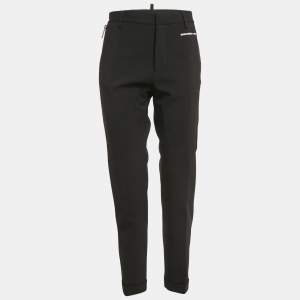 Dsquared2 Black Wool Zip Detail Trousers S