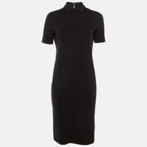 Pre Owned Dsquared2 Black Wool Bodycon Dress S