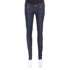 Dsquared2 Indigo Dark Wash Low Rise Slim Fit Denim Jeans S