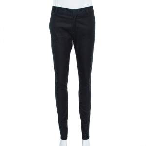 Dsquared2 Black Cotton Twill Tapered Trousers M