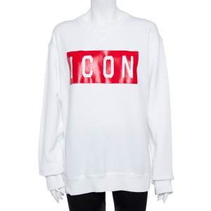 Dsquared2 White Icon Print Sweatshirt XL