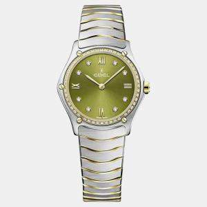 Ebel Green Stainless Steel Sport Classic 1216447A Quartz Women's Wristwatch 29 mm