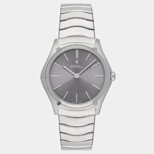 Ebel Silver Stainless Steel Sport Classic 1216524A Quartz Women's Wristwatch 33 mm