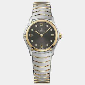 Ebel Grey Stainless Steel Sport Classic 1216419A Quartz Women's Wristwatch 29 mm