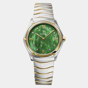 Ebel Green Stainless Steel Sport Classic 1216545 Quartz Women's Wristwatch 33mm